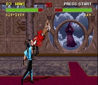 une photo d'Ã©cran de Mortal Kombat 2 sur Nintendo Super Nes